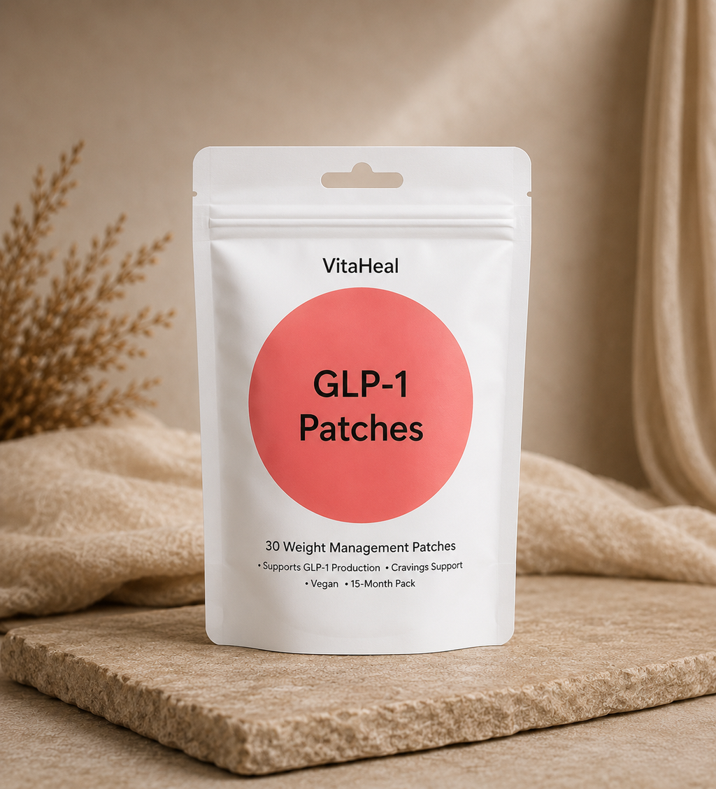 VitaHeal GLP-1 Support Patches – Botanical Weight Management Patches with Berberine, Chromium & B Vitamins – 30 Vegan Patches