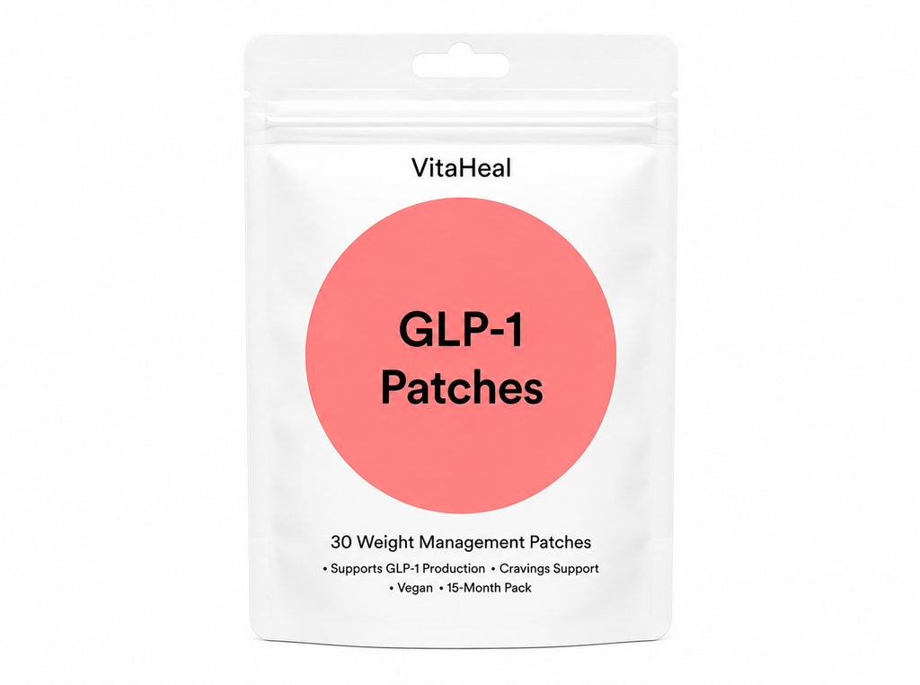 VitaHeal GLP-1 Support Patches – Botanical Weight Management Patches with Berberine, Chromium & B Vitamins – 30 Vegan Patches