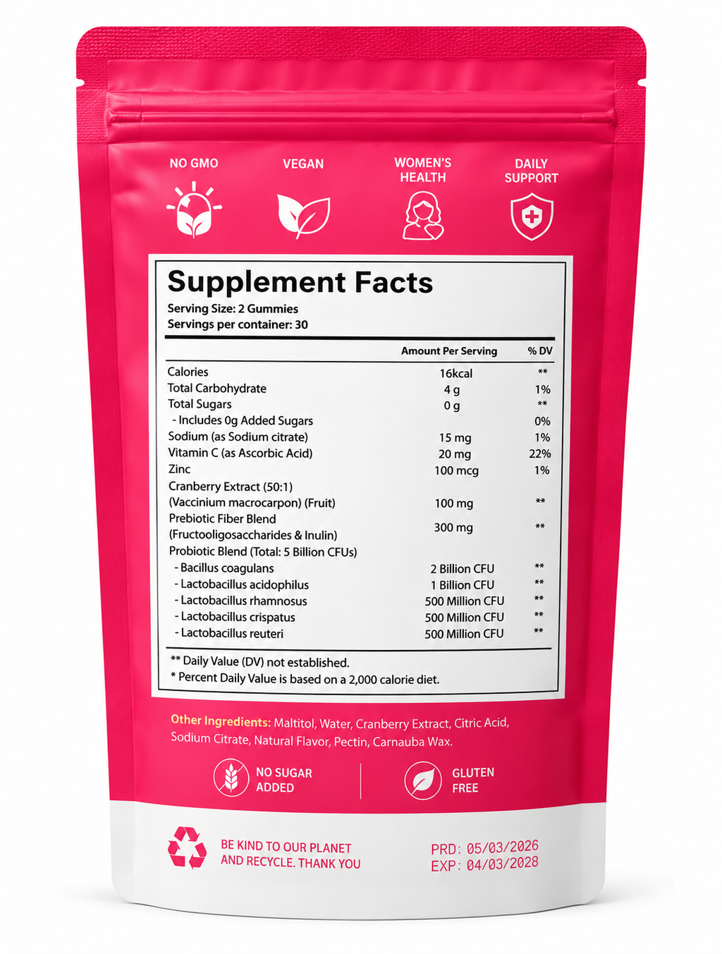 Women's Probiotic Gummies – 60 Gummies