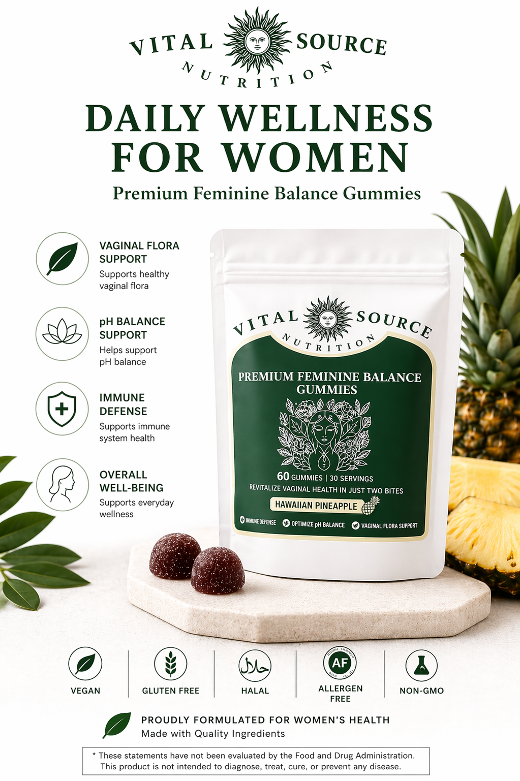 Vital Source Premium Feminine Balance Gummies