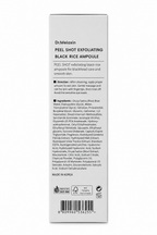 Dr. Melaxin Peel Shot Exfoliating Black Rice Ampoule 80ml | Rice Bran Water, Niacinamide & Hyaluronic Acid