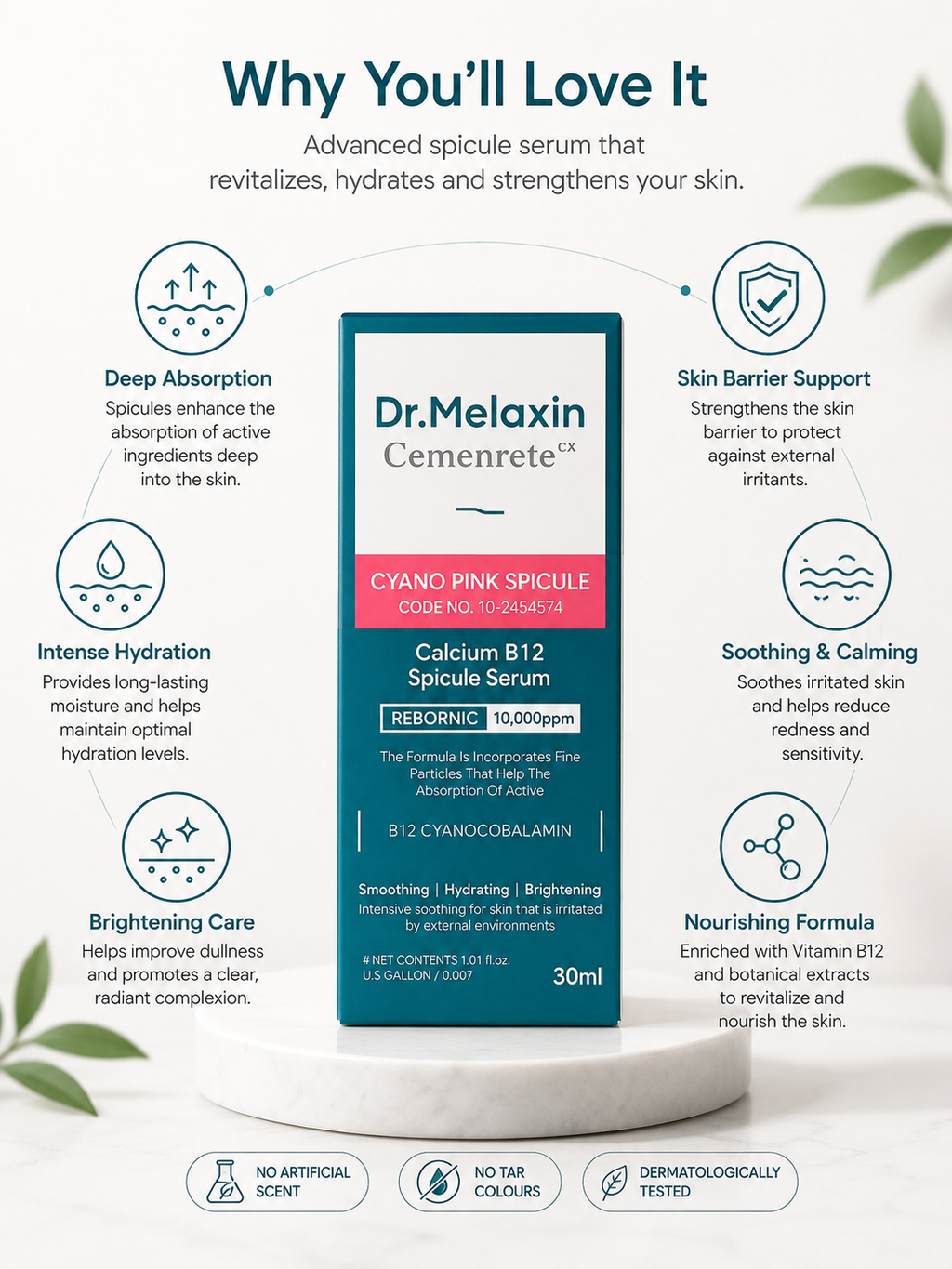 Dr. Melaxin Cemenrete CX Calcium Firming Cream 50ml – Hydration & Elasticity Support