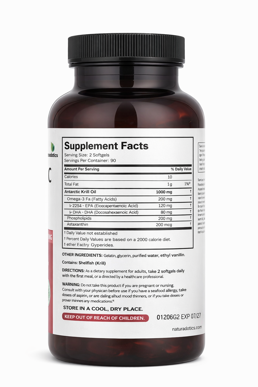 Futurebiotics Antarctic Krill Oil – Omega-3 EPA & DHA with Astaxanthin – Softgels