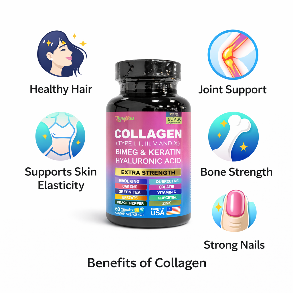 Collagen Complex Capsules – Types I, II, III, V & X